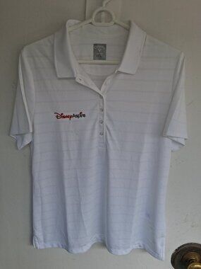 Callaway Opti-Dri Men's Golf Large Striped Polo Disney Aspire Logo Embroidered